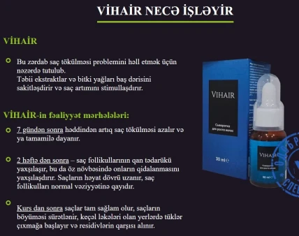 Vihair — İstifadə göstərişləri